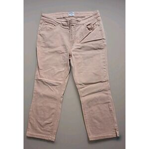 Westbound Womens Peach High Rise Straight Leg Ankle Pants Size 14P